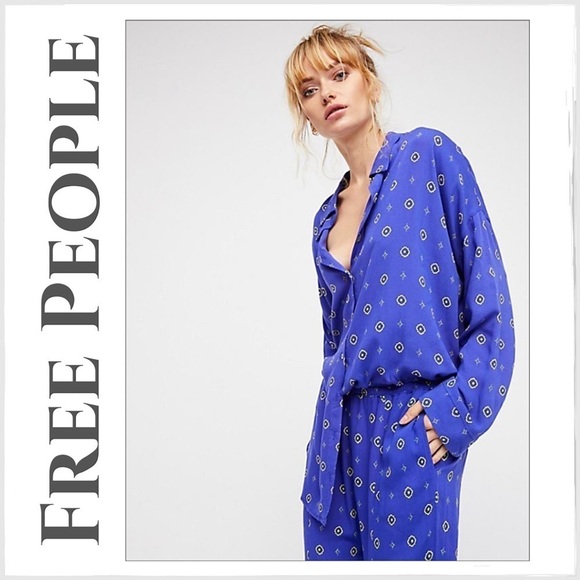 Free People Ultimate Comfort Shirt Up Lounge Top Size Small - Picture 1 of 4